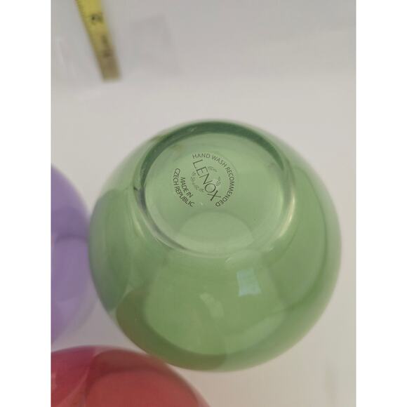 Lenox Tuscany Harvest Stemless Red Wine Glasses Tumblers 3 Colors 4.5"‎ - Picture 6 of 7